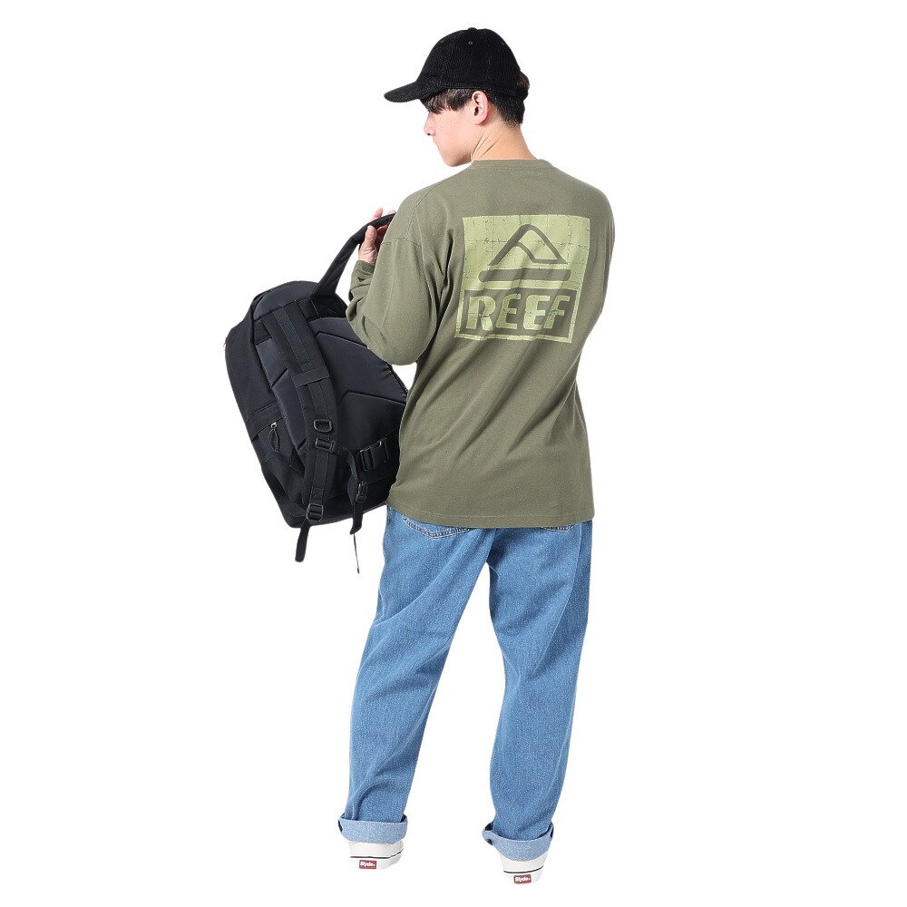 リーフ（REEF）（メンズ）SQUARE LOGO 長袖Tシャツ RFTEM2335-GRN