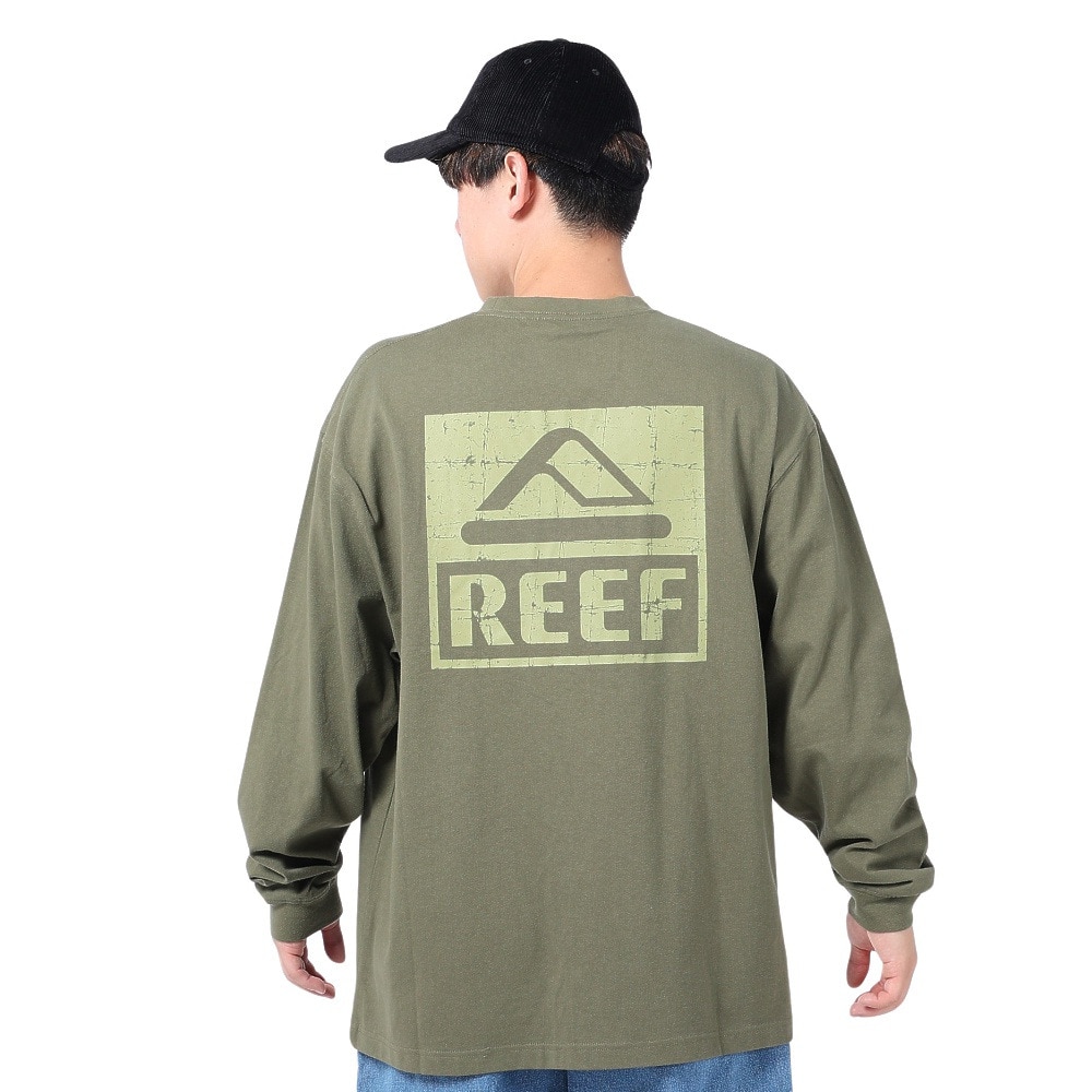 リーフ（REEF）（メンズ）SQUARE LOGO 長袖Tシャツ RFTEM2335-GRN