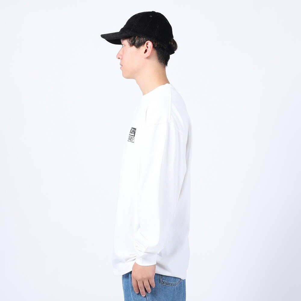 リーフ（REEF）（メンズ）SQUARE ロゴ 長袖Tシャツ RFTEM2335-WHT