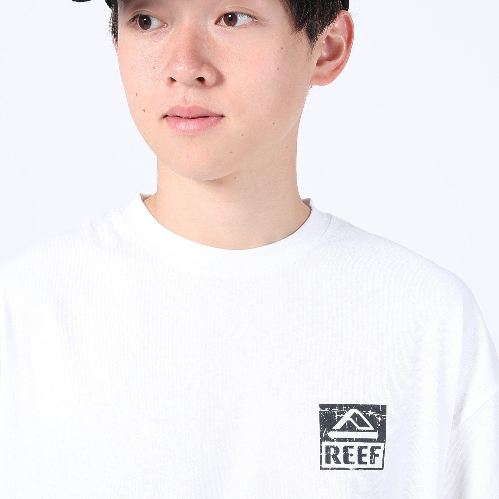 リーフ（REEF）（メンズ）SQUARE ロゴ 長袖Tシャツ RFTEM2335-WHT