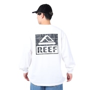 リーフ（REEF）（メンズ）SQUARE ロゴ 長袖Tシャツ RFTEM2335-WHT