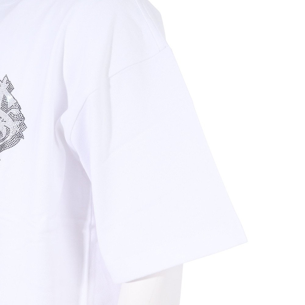 サプライヤー（SUPPLIER）（メンズ）半袖Tシャツ メンズ ラインストーンクロスTシャツ 21SSD1-08104-021-WH