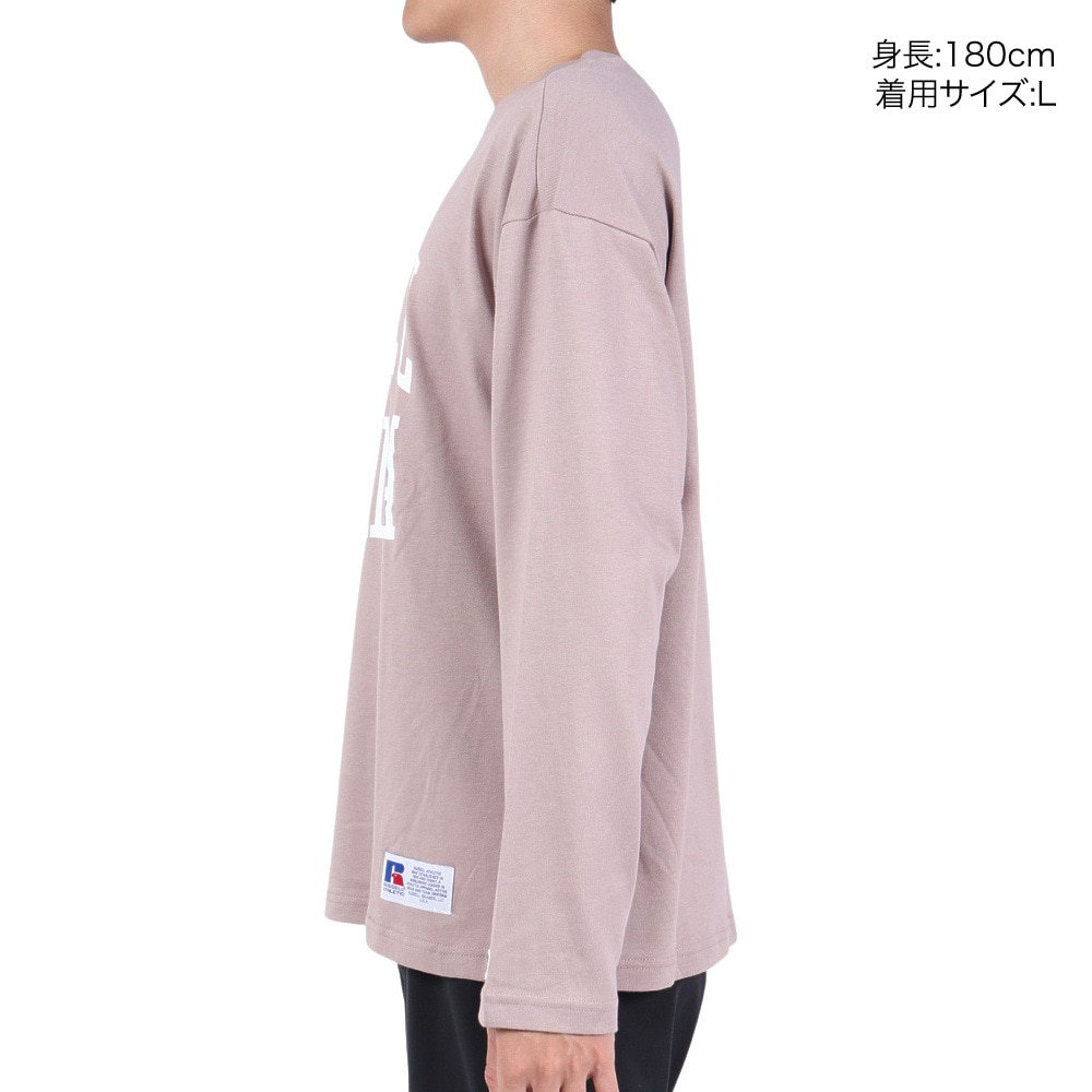 ラッセル（RUSSELL）（メンズ）88/12 ロングスリーブ CN Tシャツ Wide RBM23F0006 PNK