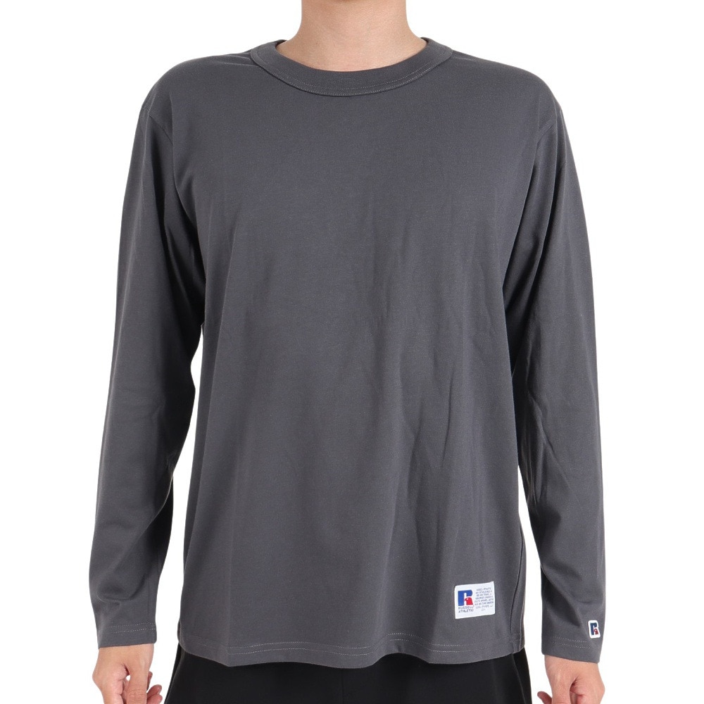 ラッセル（RUSSELL）（メンズ）T/C 長袖クルーネックTシャツ RBM23F0011 CGRY