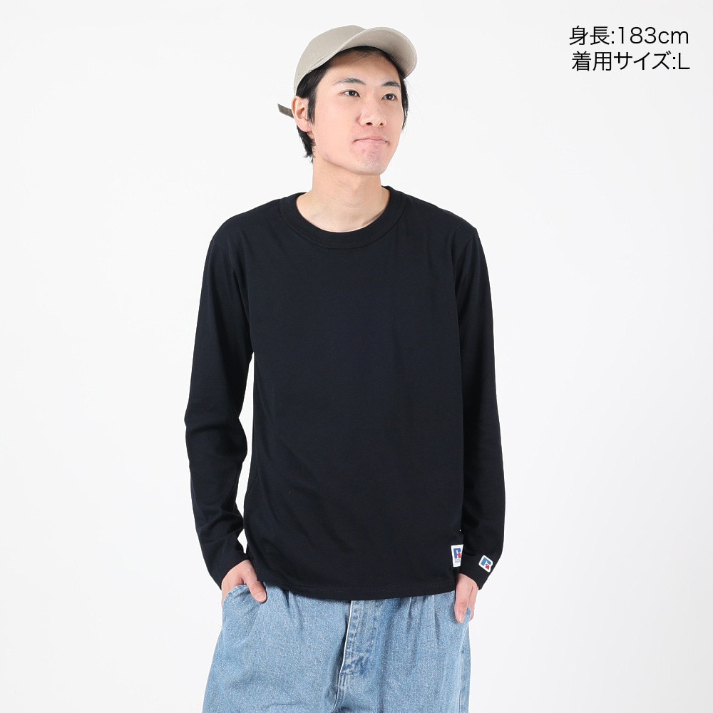 ラッセル（RUSSELL）（メンズ）T/C 長袖クルーネックTシャツ RBM23F0011 NVY