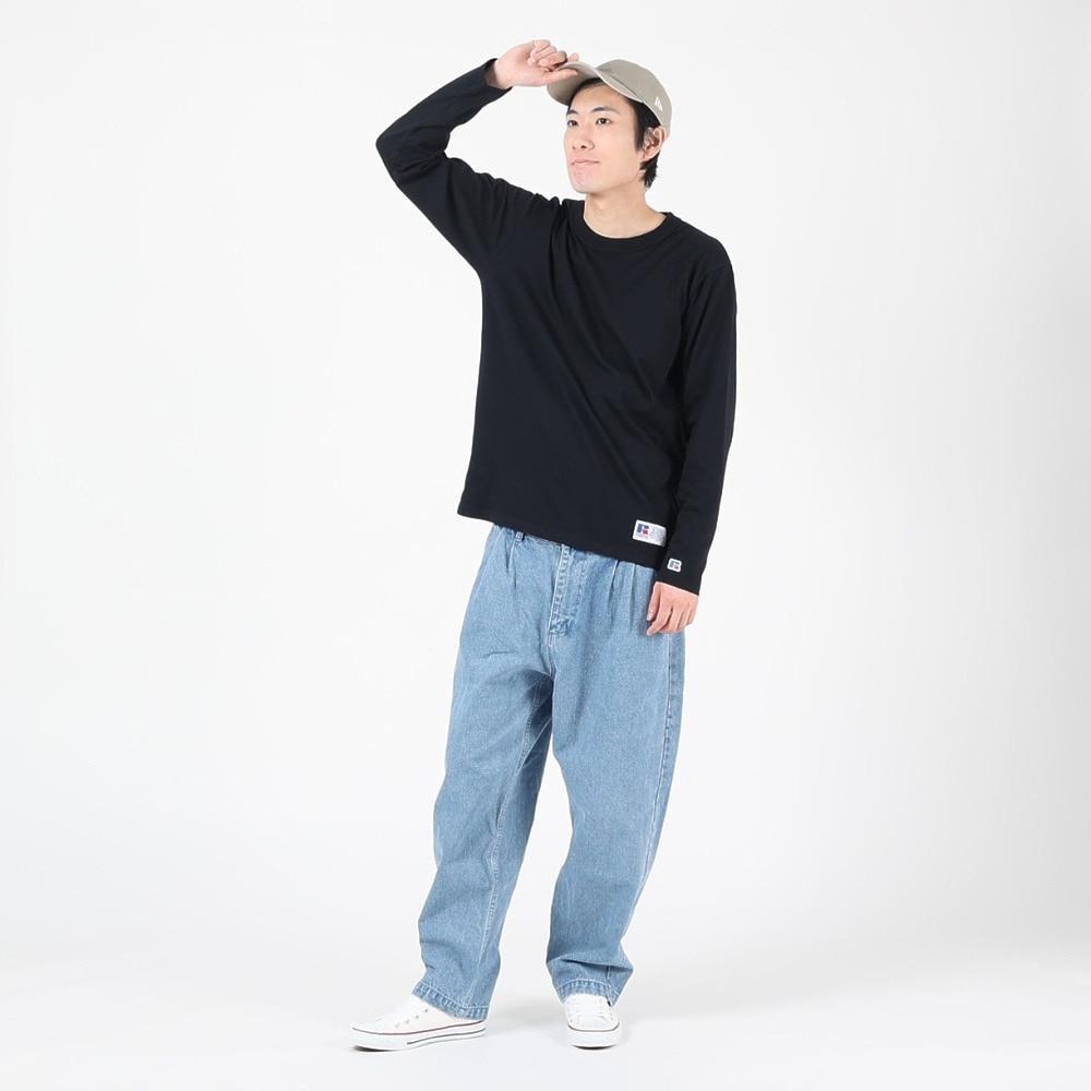 ラッセル（RUSSELL）（メンズ）T/C 長袖クルーネックTシャツ RBM23F0011 NVY