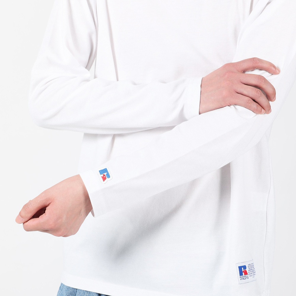 ラッセル（RUSSELL）（メンズ）T/C 長袖クルーネックTシャツ RBM23F0011 WHT