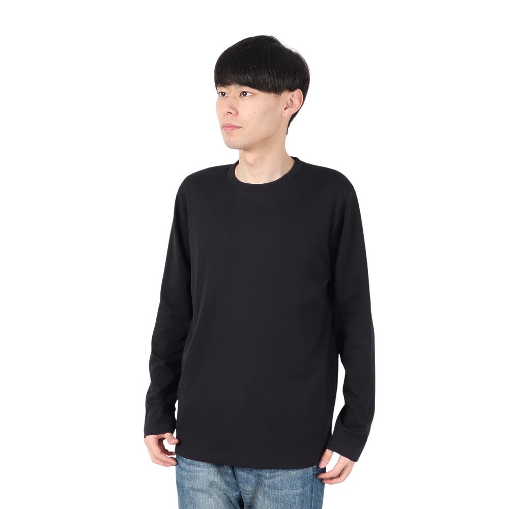 ジム（gim）（メンズ）スムースシルケットC/N 長袖Tシャツ 23538610-005