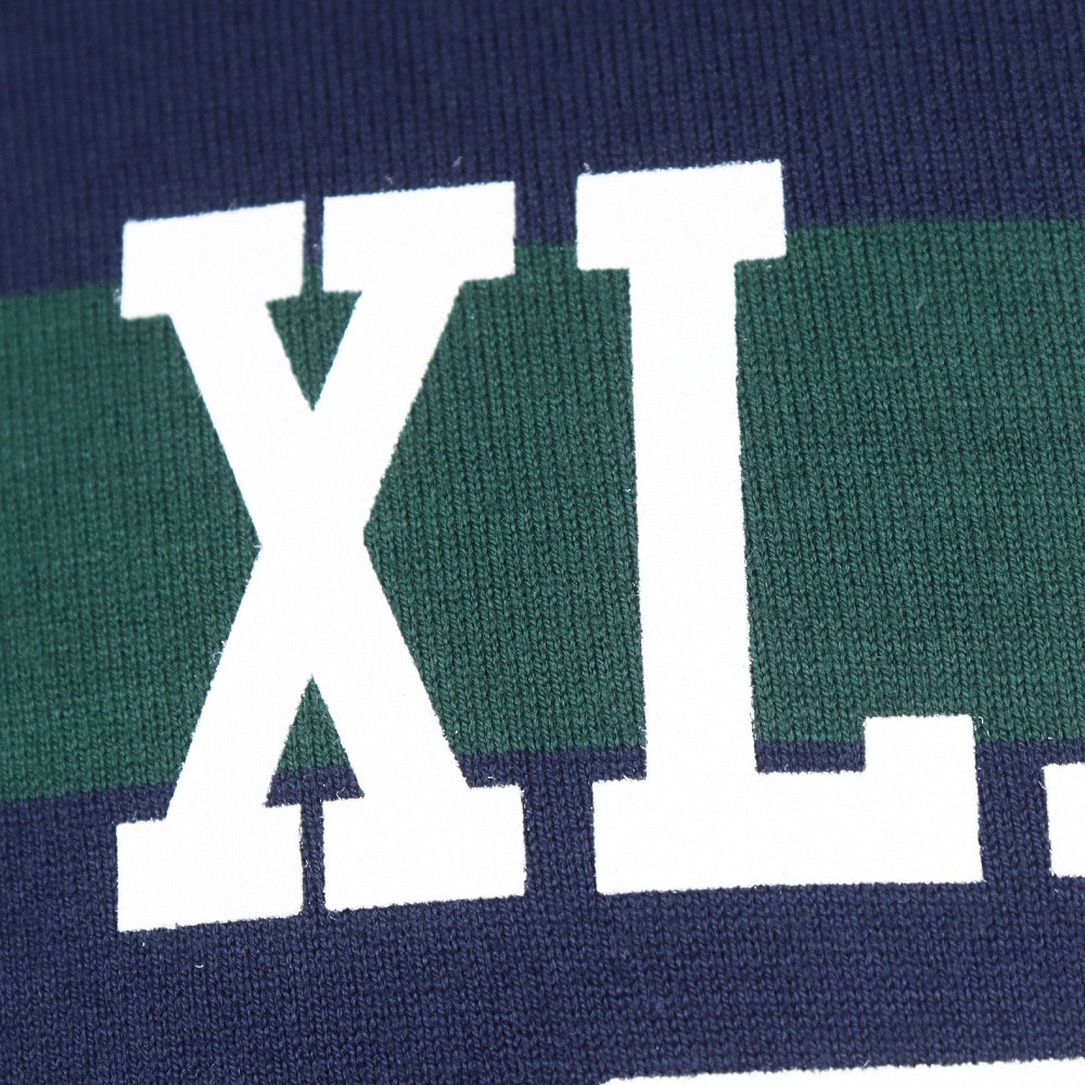 エクストララージ（XLARGE）（メンズ）COLLEGE LOGO STRIPED 長袖ボーダーTシャツ 101234011006-GREEN