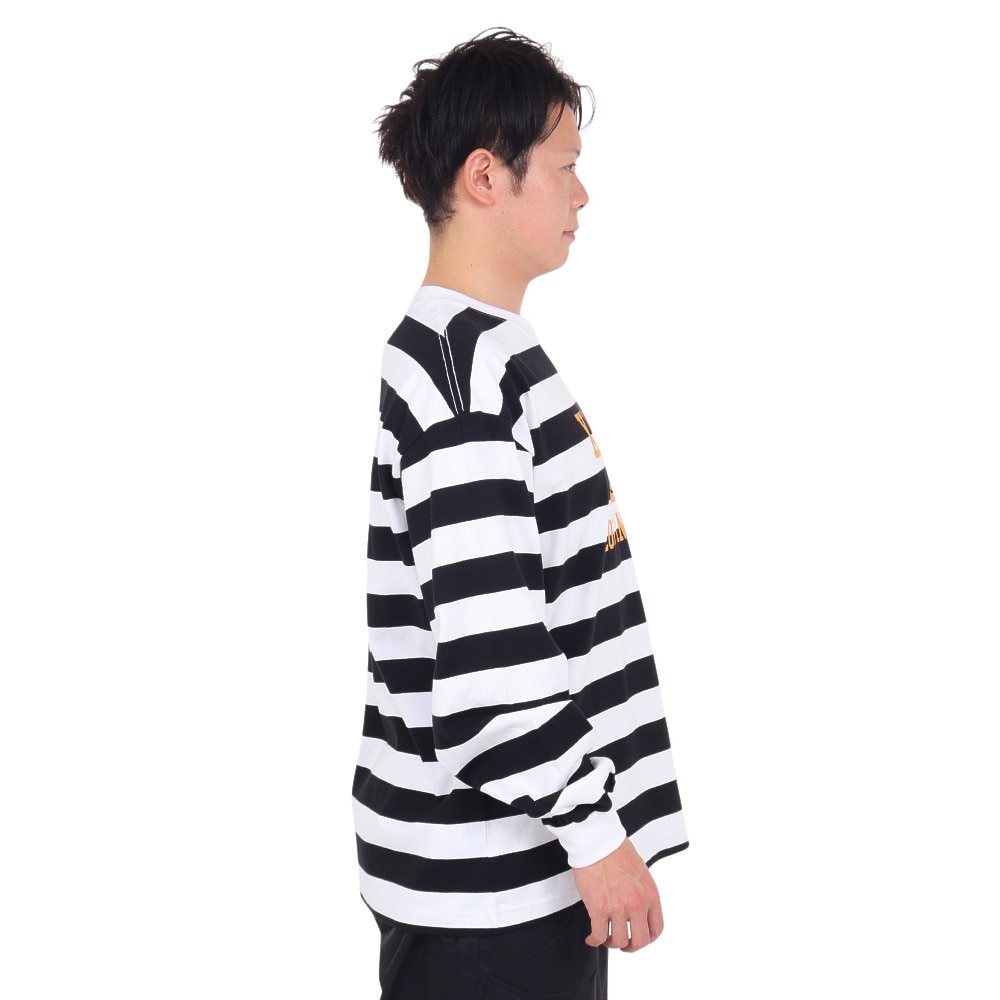 エクストララージ（XLARGE）（メンズ）COLLEGE LOGO STRIPED 長袖ボーダーTシャツ 101234011006-WHITE