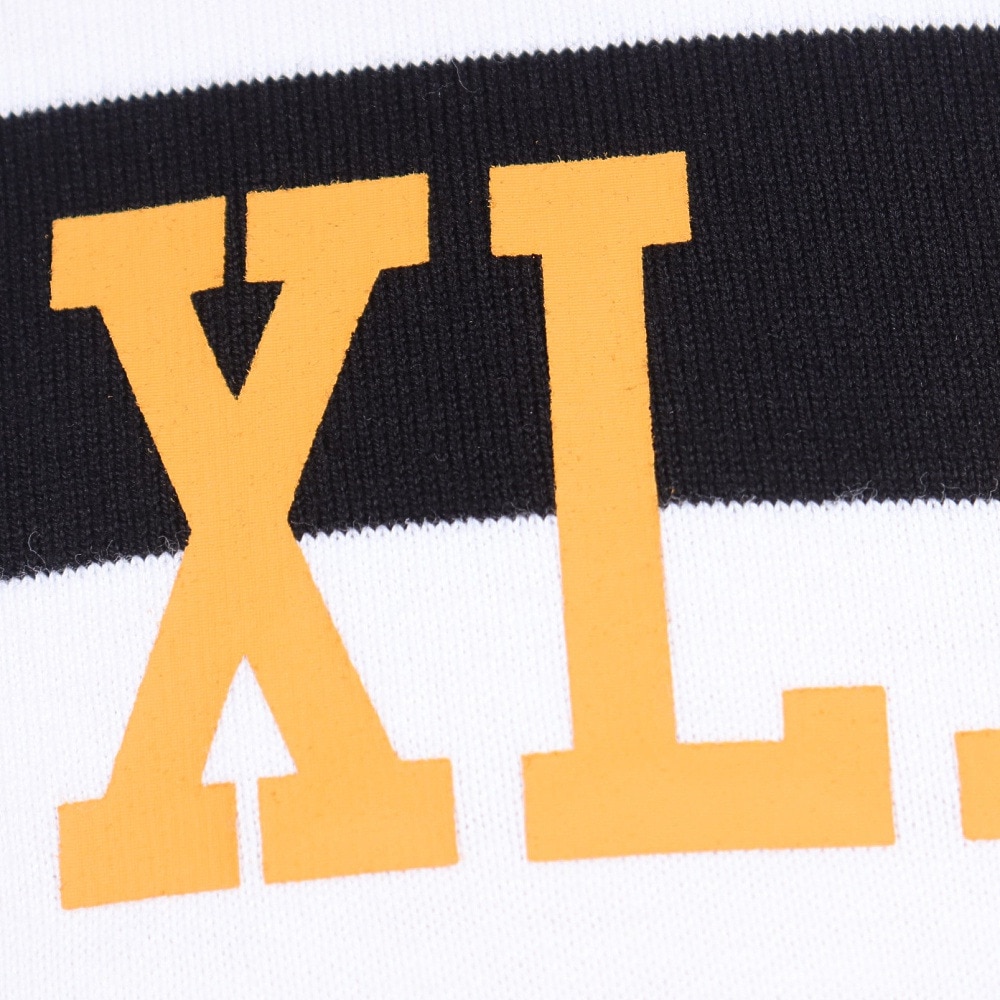 エクストララージ（XLARGE）（メンズ）COLLEGE LOGO STRIPED 長袖ボーダーTシャツ 101234011006-WHITE