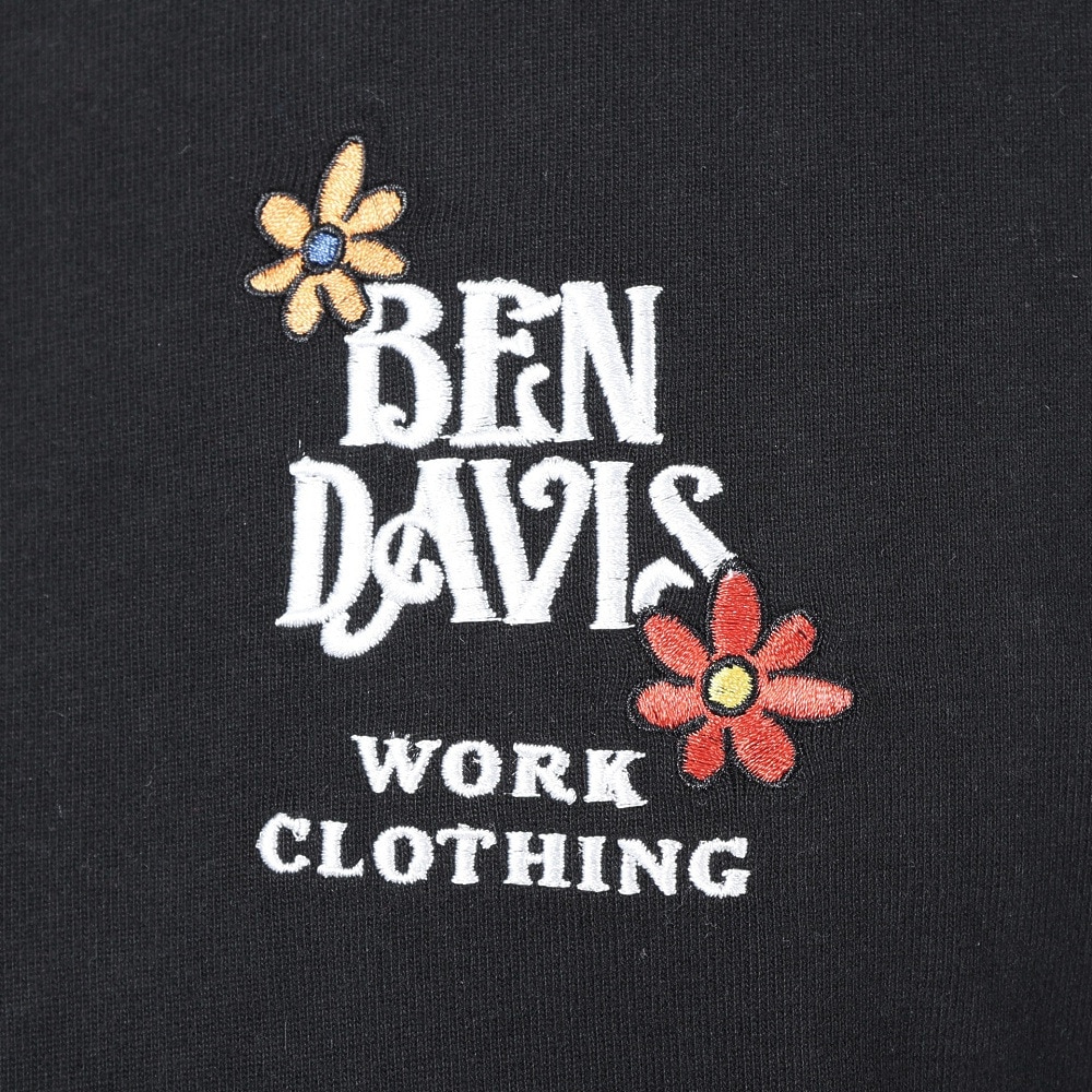 ベンデイビス（BEN DAVIS）（メンズ、レディース）HARVEST BRUSHED 長袖Tシャツ 24380022-01BLK