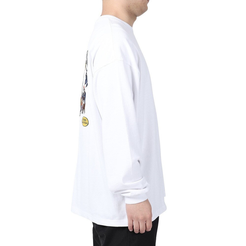 ベンデイビス（BEN DAVIS）（メンズ、レディース）HARVEST BRUSHED 長袖Tシャツ 24380022-07WHT