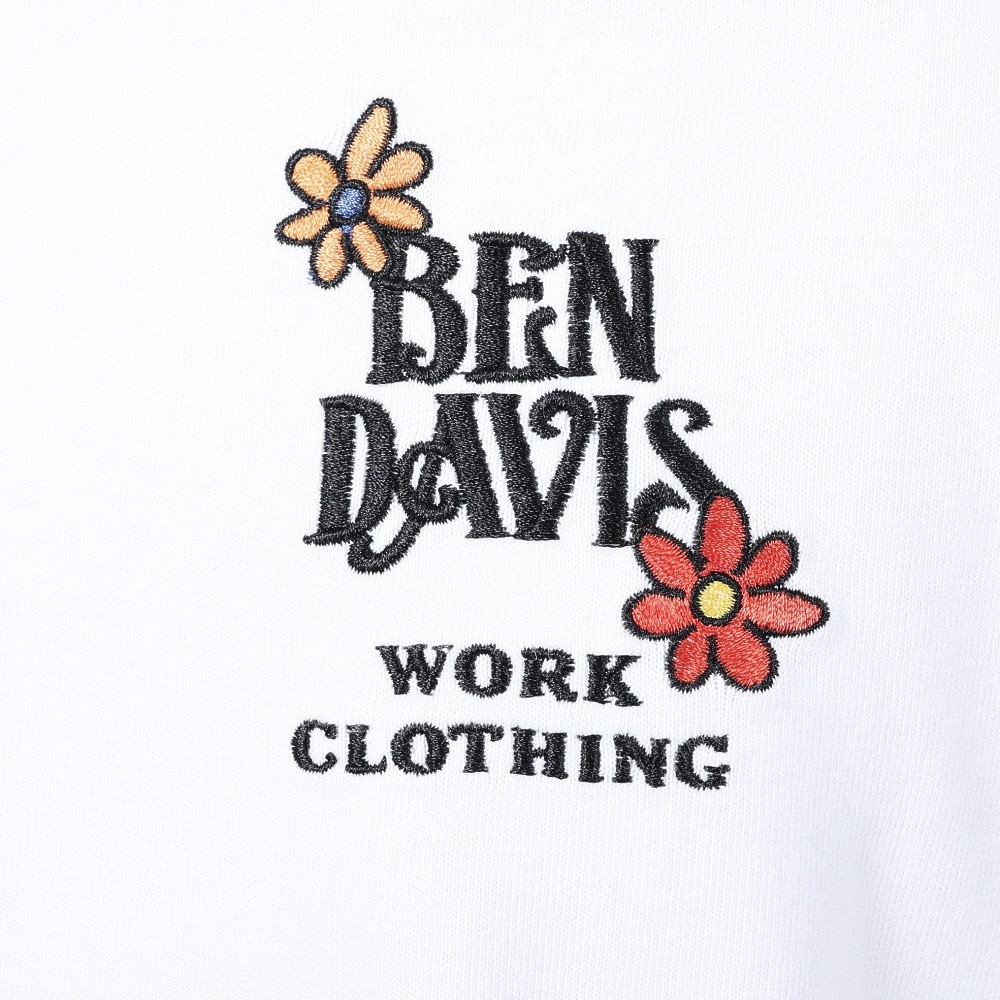 ベンデイビス（BEN DAVIS）（メンズ、レディース）HARVEST BRUSHED 長袖Tシャツ 24380022-07WHT