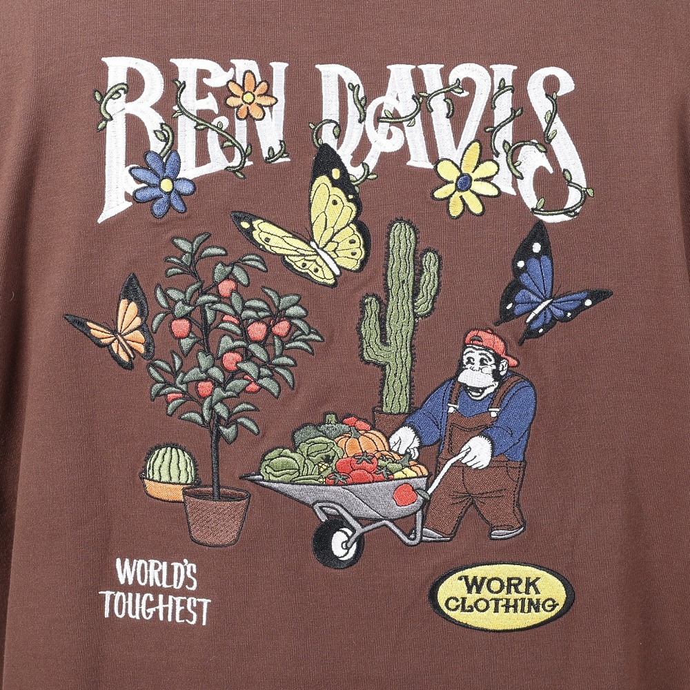 ベンデイビス（BEN DAVIS）（メンズ、レディース）HARVEST BRUSHED 長袖Tシャツ 24380022-32BRW
