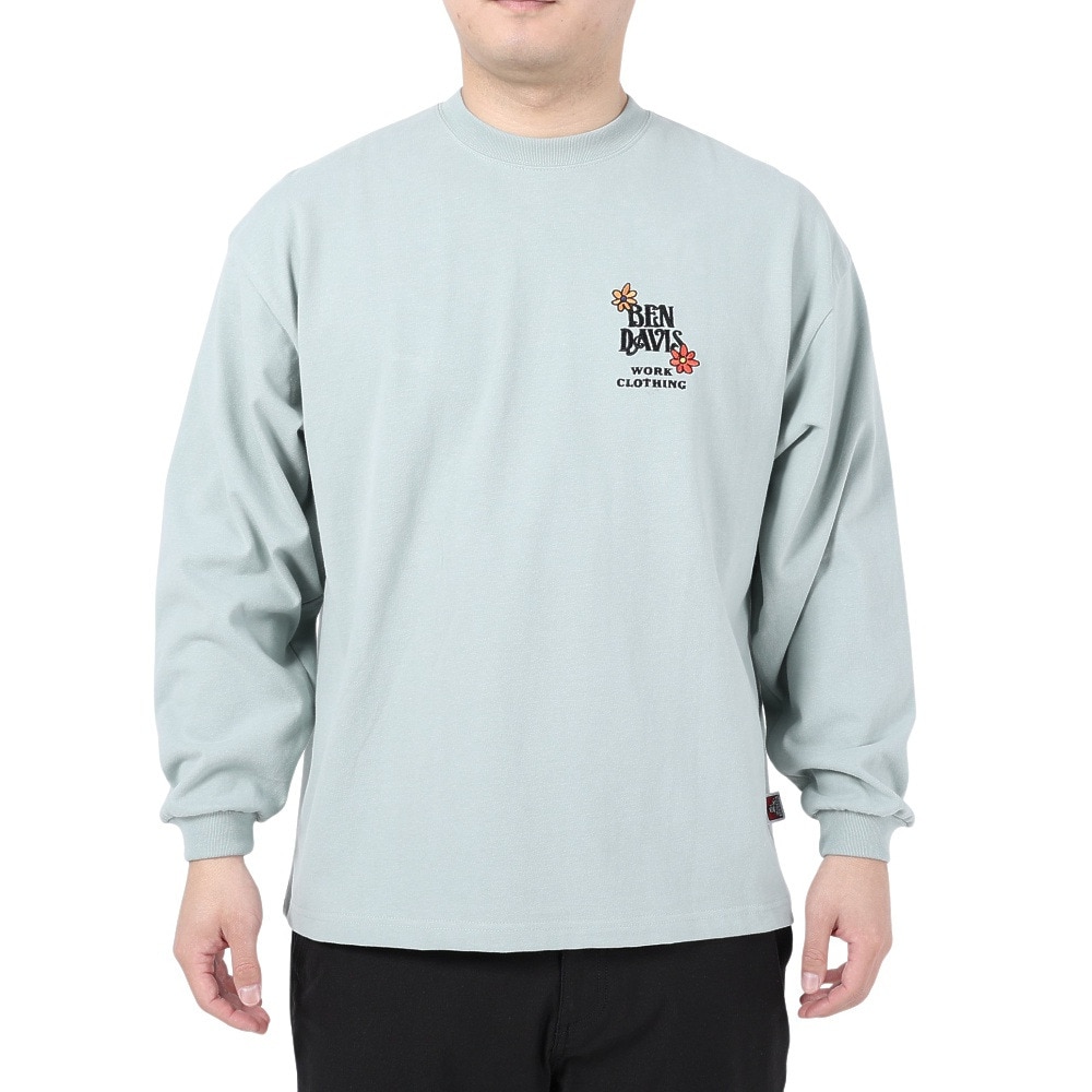 ベンデイビス（BEN DAVIS）（メンズ、レディース）HARVEST BRUSHED 長袖 Tシャツ 24380022-56IGR