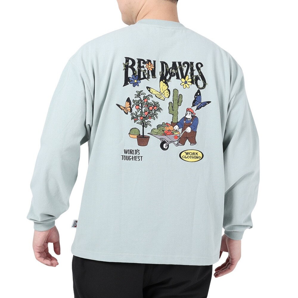 ベンデイビス（BEN DAVIS）（メンズ、レディース）HARVEST BRUSHED 長袖 Tシャツ 24380022-56IGR
