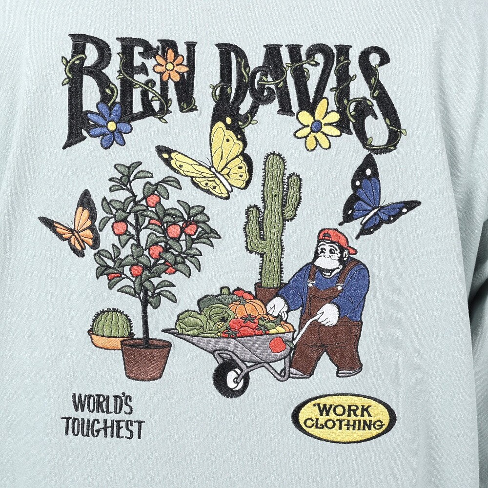 ベンデイビス（BEN DAVIS）（メンズ、レディース）HARVEST BRUSHED 長袖 Tシャツ 24380022-56IGR