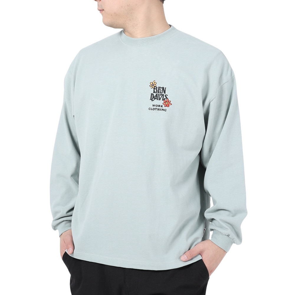 ベンデイビス（BEN DAVIS）（メンズ、レディース）HARVEST BRUSHED 長袖 Tシャツ 24380022-56IGR