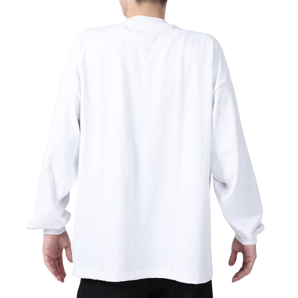 ベンデイビス（BEN DAVIS）（メンズ）カレッジ ブラッシュド 長袖Tシャツ 24380023-07WHT