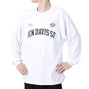 ベンデイビス（BEN DAVIS）（メンズ）カレッジ ブラッシュド 長袖Tシャツ 24380023-07WHT