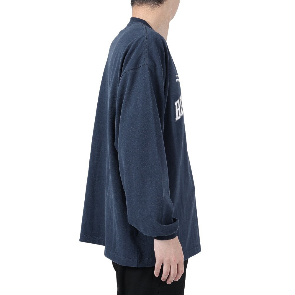 ベンデイビス（BEN DAVIS）（メンズ）カレッジ ブラッシュド 長袖Tシャツ 24380023-60NAV