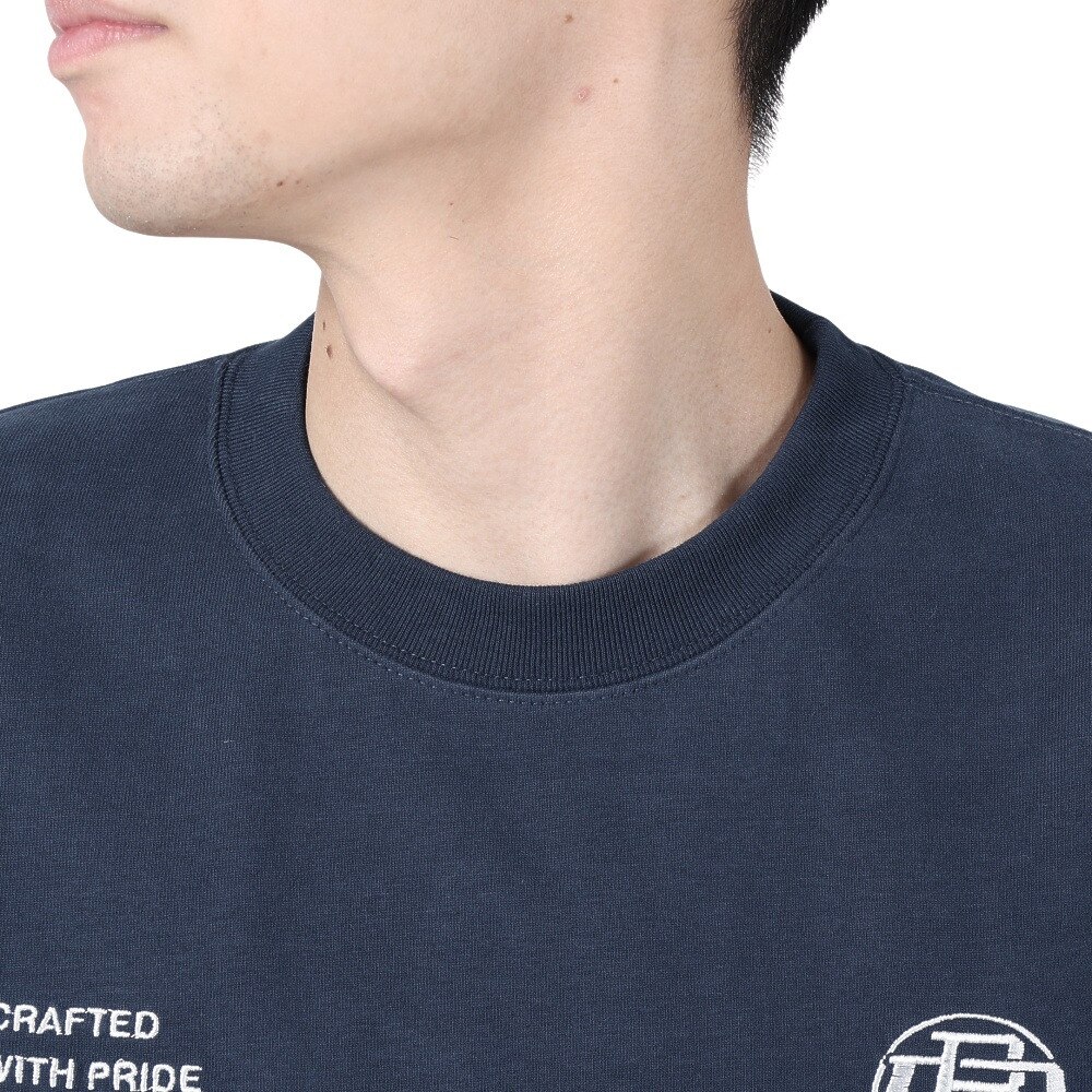 ベンデイビス（BEN DAVIS）（メンズ）カレッジ ブラッシュド 長袖Tシャツ 24380023-60NAV