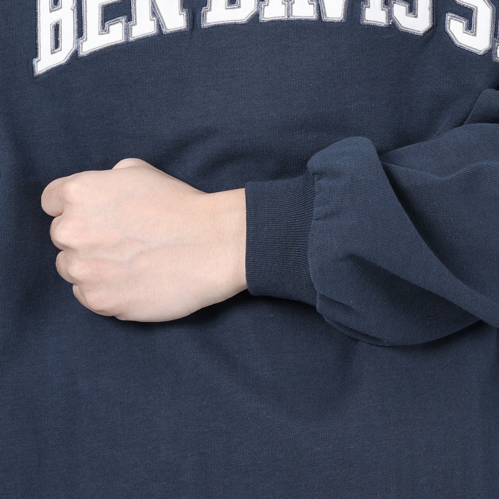 ベンデイビス（BEN DAVIS）（メンズ）カレッジ ブラッシュド 長袖Tシャツ 24380023-60NAV