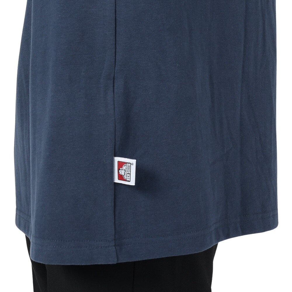 ベンデイビス（BEN DAVIS）（メンズ）カレッジ ブラッシュド 長袖Tシャツ 24380023-60NAV