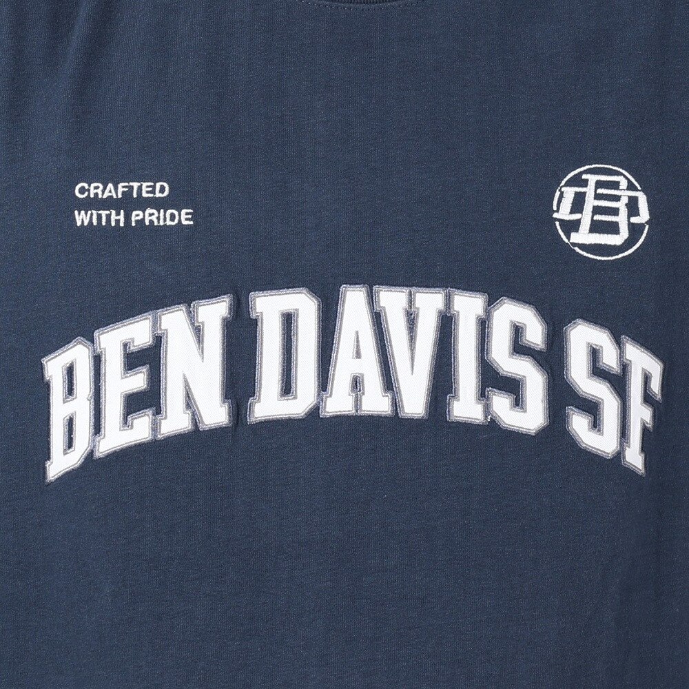 ベンデイビス（BEN DAVIS）（メンズ）カレッジ ブラッシュド 長袖Tシャツ 24380023-60NAV