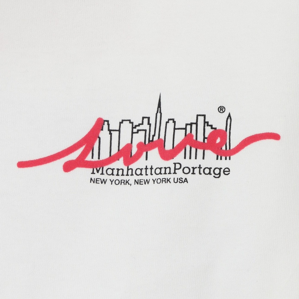 マンハッタンポーテージ（ManhattanPortage）（メンズ）長袖プリントTシャツ 23FW-MP-M549 WHT