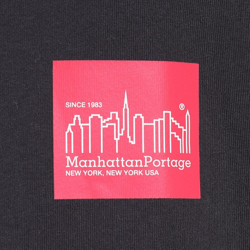 ManhattanPortage（メンズ）長袖プリントTシャツ MP-M371 BLK
