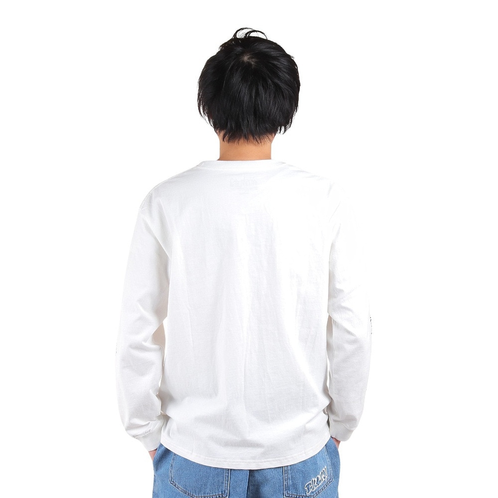 ManhattanPortage（メンズ）長袖プリントTシャツ MP-M371 WHT