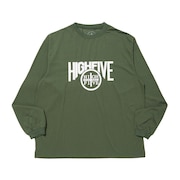 (メンズ)HFF ロゴ 長袖Tシャツ 88000115 OLV