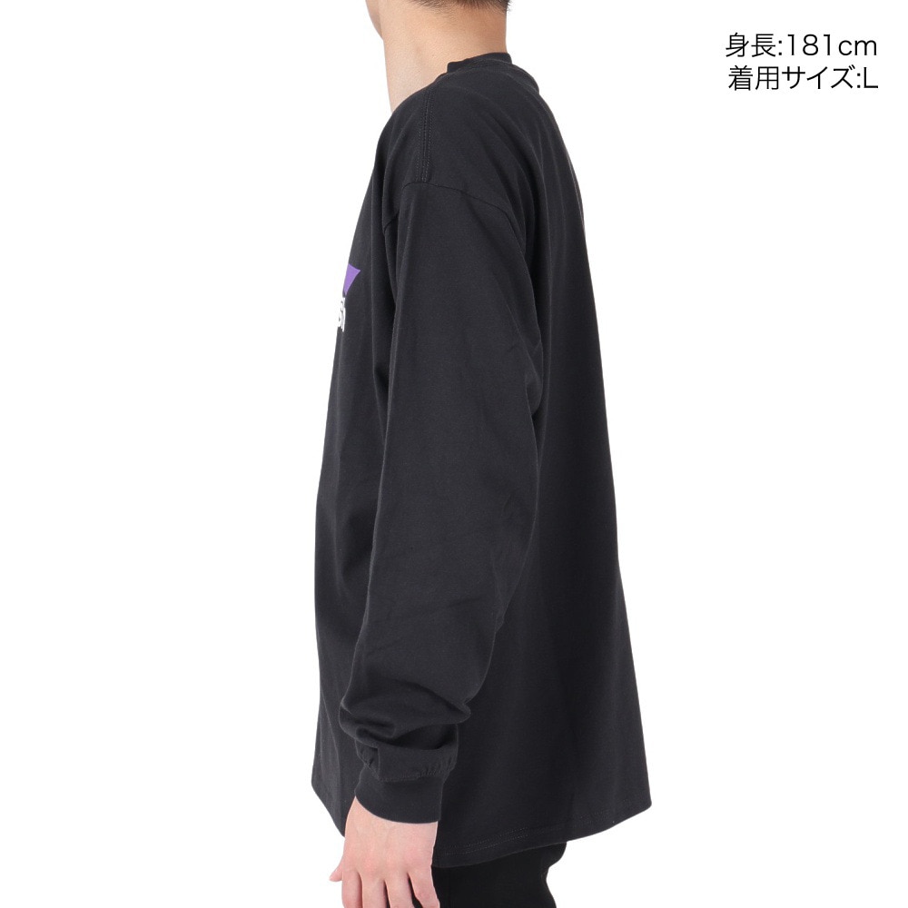 マナスタッシュ（MANASTASH）（メンズ）RE:CTN 長袖スキームロゴTシャツ 792-3230012 BLACK