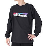 マナスタッシュ（MANASTASH）（メンズ）RE:CTN 長袖スキームロゴTシャツ 792-3230012 BLACK