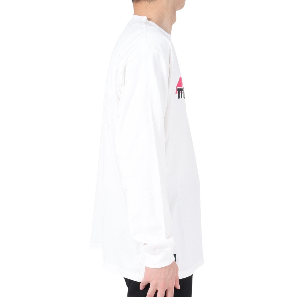 マナスタッシュ（MANASTASH）（メンズ）RE:CTN 長袖スキームロゴTシャツ 792-3230012 OFFWHT