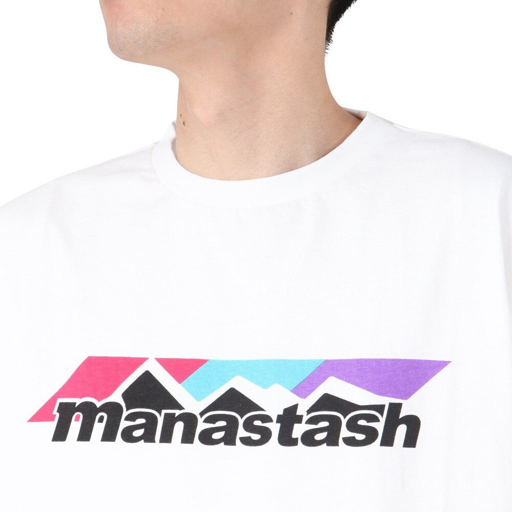 マナスタッシュ（MANASTASH）（メンズ）RE:CTN 長袖スキームロゴTシャツ 792-3230012 OFFWHT