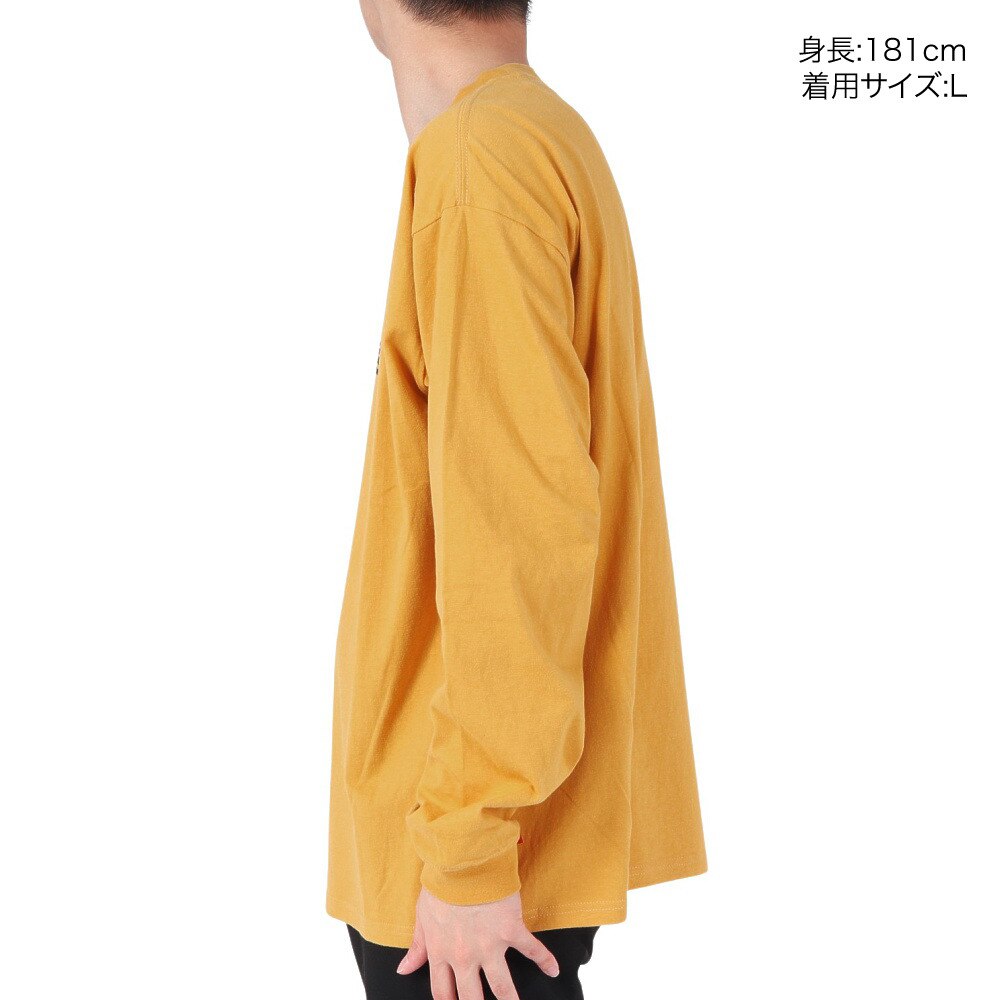 マナスタッシュ（MANASTASH）（メンズ）RE:CTN 長袖スキームロゴTシャツ 792-3230012 YELLOW