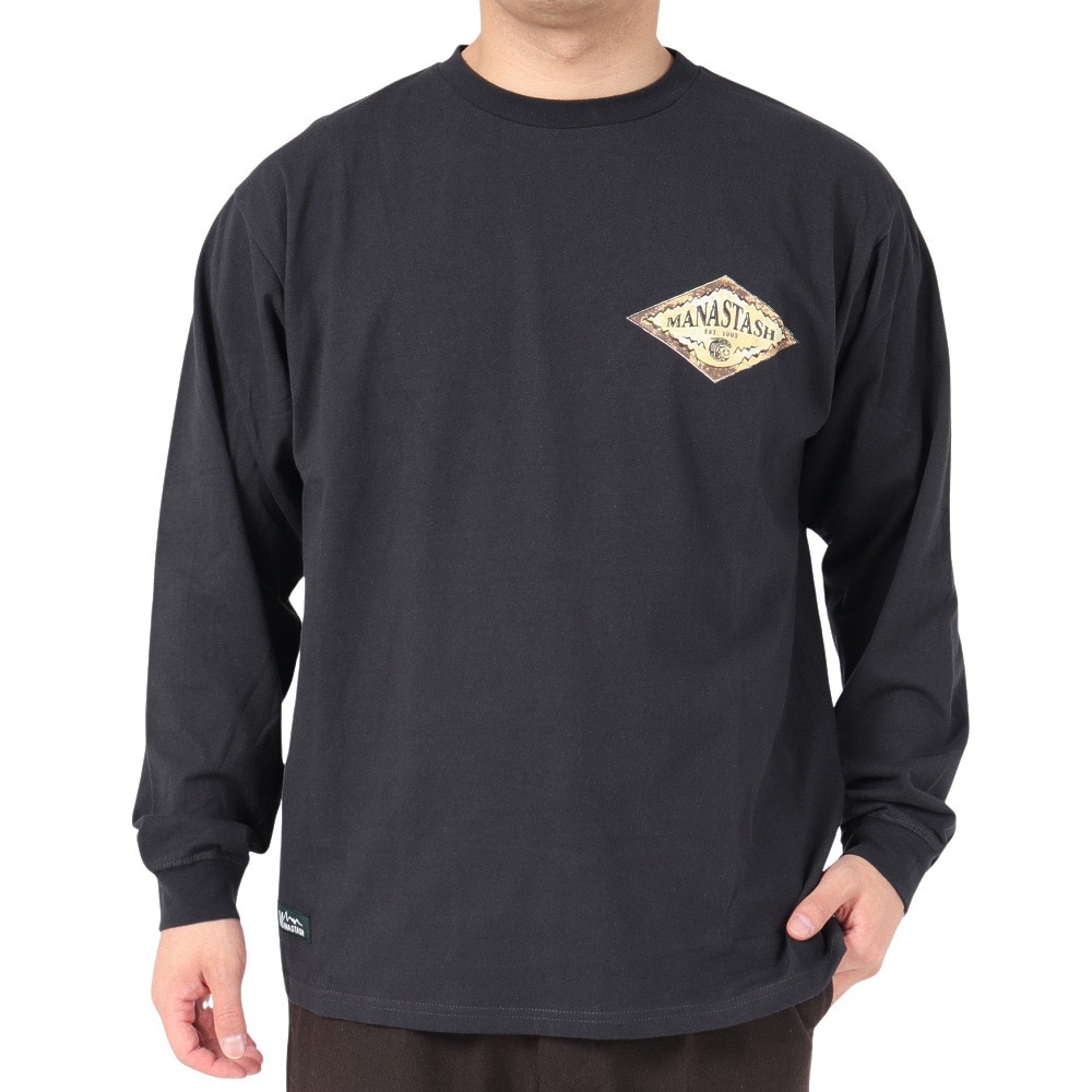 マナスタッシュ（MANASTASH）（メンズ）ラムバスロングスリーブTシャツ 792-3230013 BLACK