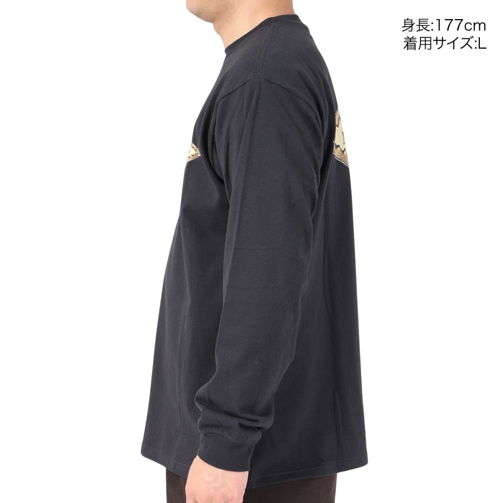 マナスタッシュ（MANASTASH）（メンズ）ラムバスロングスリーブTシャツ 792-3230013 BLACK