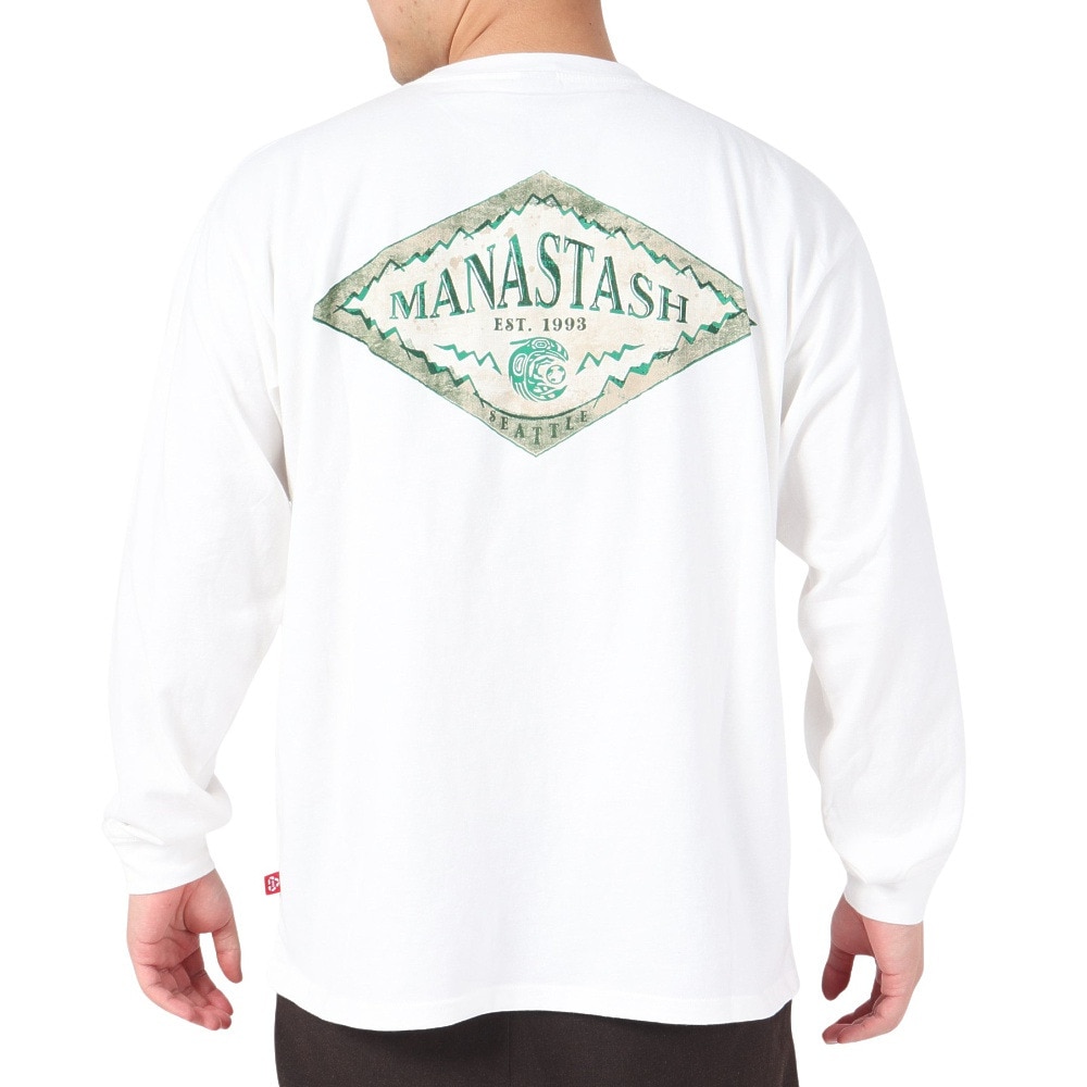 マナスタッシュ（MANASTASH）（メンズ）ラムバスロングスリーブTシャツ 792-3230013 OFFWHT