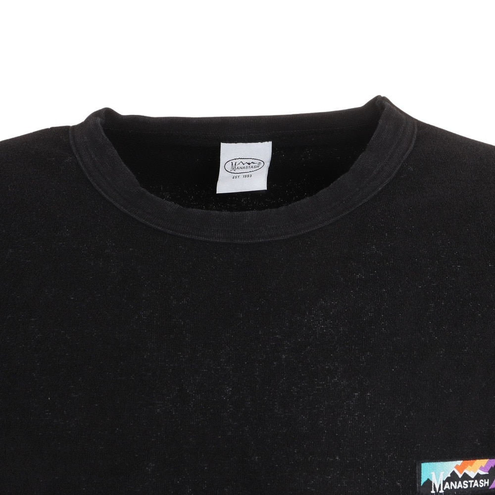 マナスタッシュ（MANASTASH）（メンズ）ナッグパイルポケットTシャツ 792-3230024 BLACK スポーツ用品はスーパースポーツゼビオ
