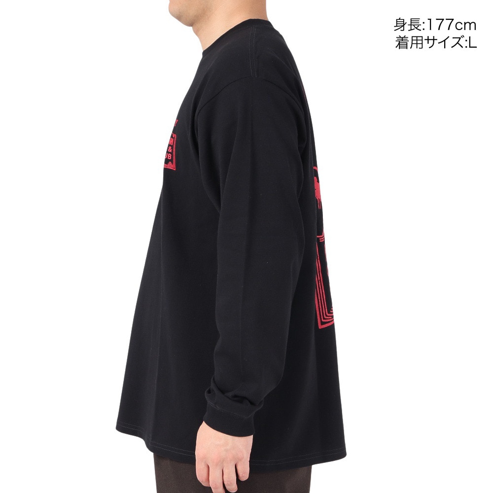 マナスタッシュ（MANASTASH）（メンズ）CiTee 長袖Tシャツ BOOK CLUB 792-3230025 BLACK