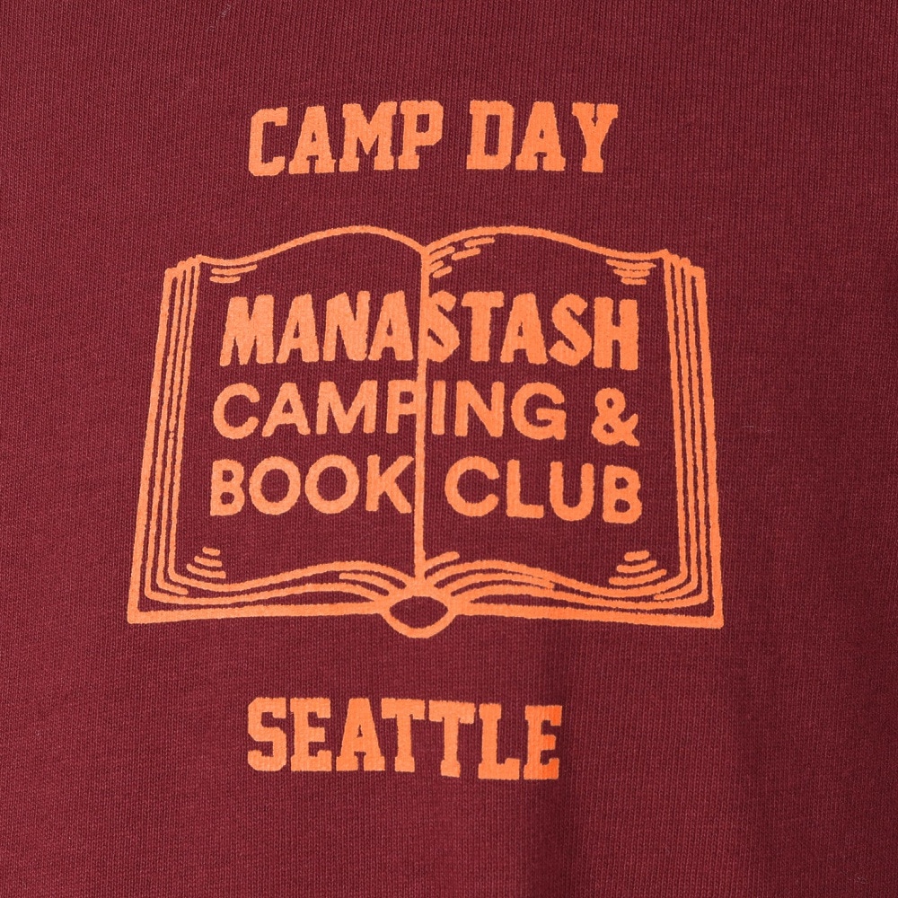 マナスタッシュ（MANASTASH）（メンズ）CiTee 長袖Tシャツ BOOK CLUB 792-3230025 BURDUNDY