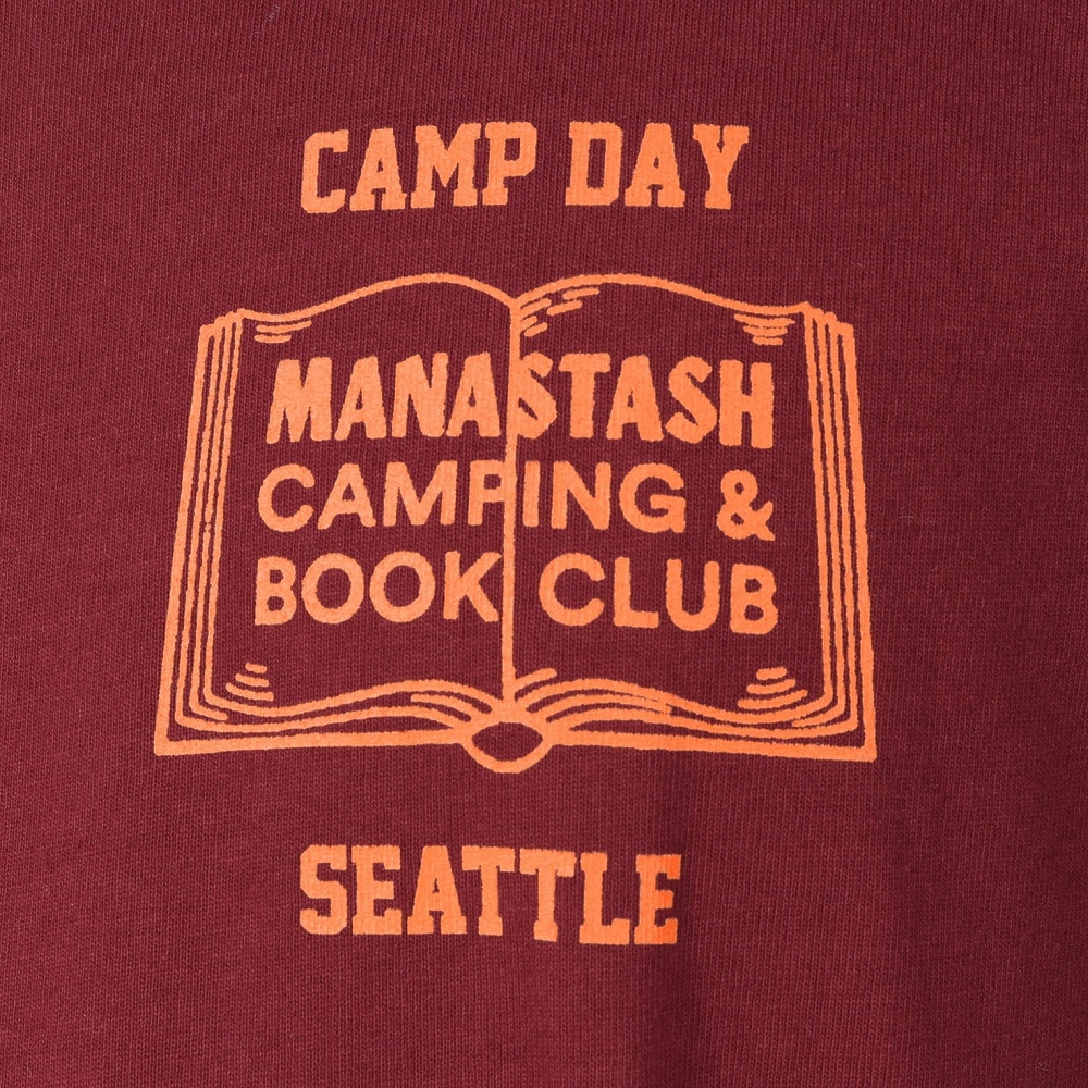 マナスタッシュ（MANASTASH）（メンズ）CiTee 長袖Tシャツ BOOK CLUB 792-3230025 BURDUNDY