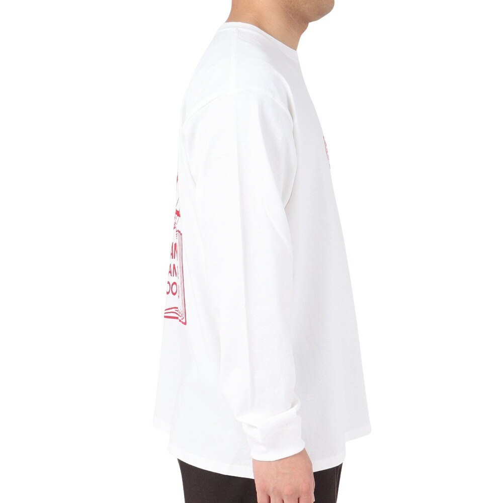 マナスタッシュ（MANASTASH）（メンズ）CiTee 長袖Tシャツ BOOK CLUB 792-3230025 WHITE