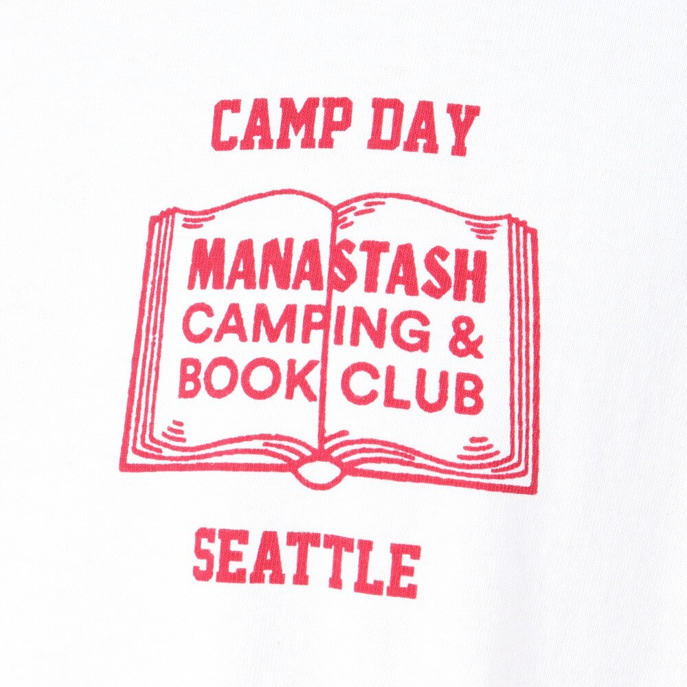 マナスタッシュ（MANASTASH）（メンズ）CiTee 長袖Tシャツ BOOK CLUB 792-3230025 WHITE