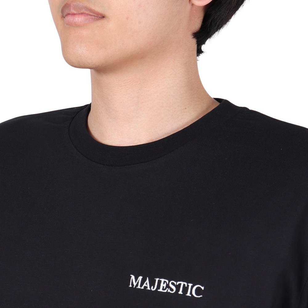 マジェスティック（MAJESTIC）（メンズ）長袖Tシャツ OT0323FW0003-BLK