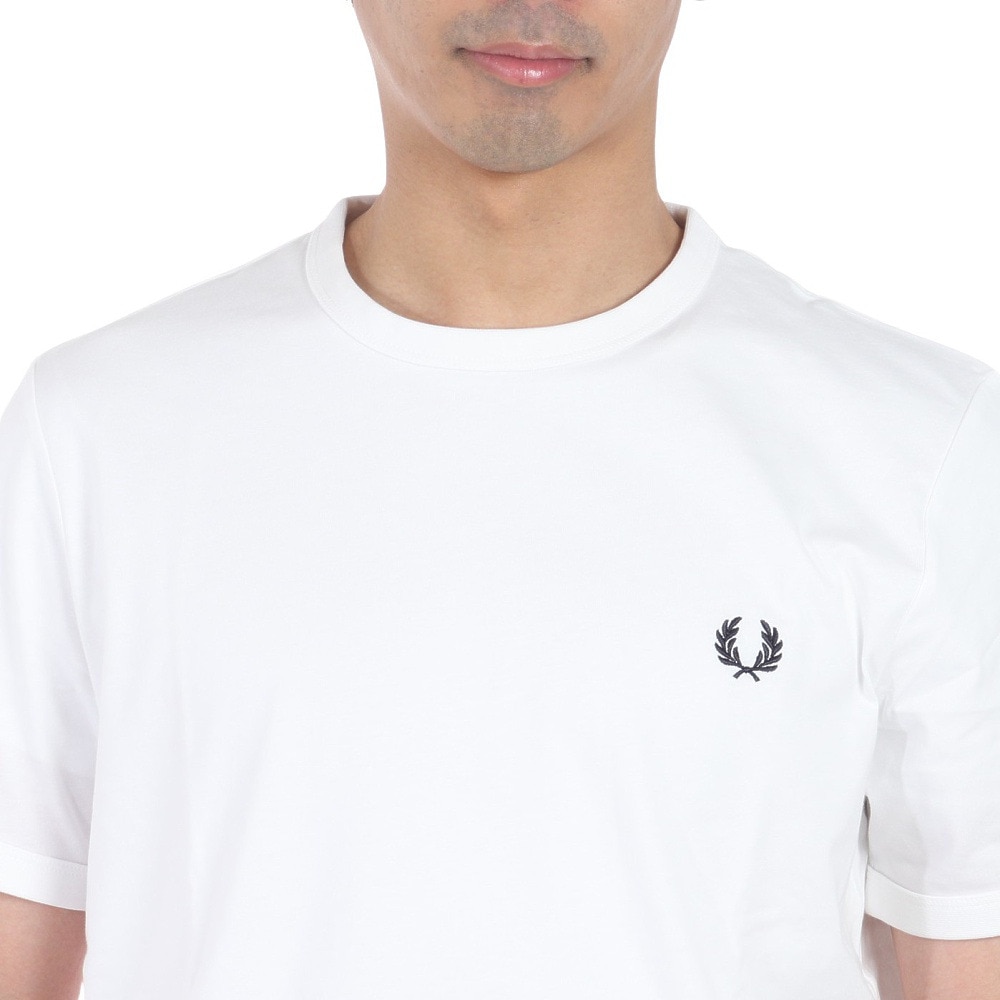 フレッドペリー（FRED PERRY）（メンズ、レディース）RINGER Tシャツ M3519-100 24SS